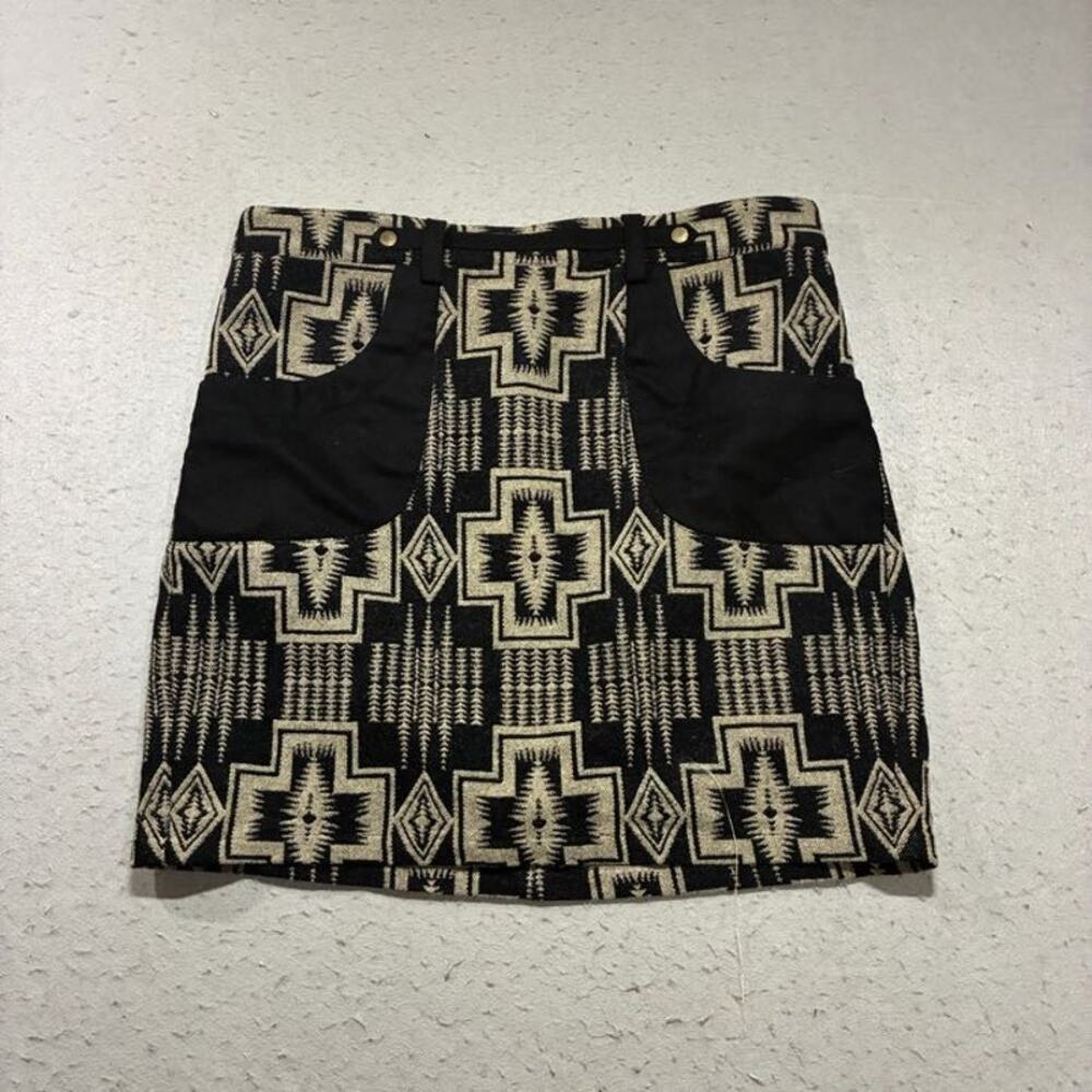 Pendleton Woolen Mills Portland Collection Aztec Print Skirt Womens XL 100% Wool